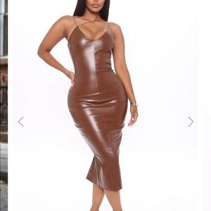 Make It Sexy Faux Leather Dress